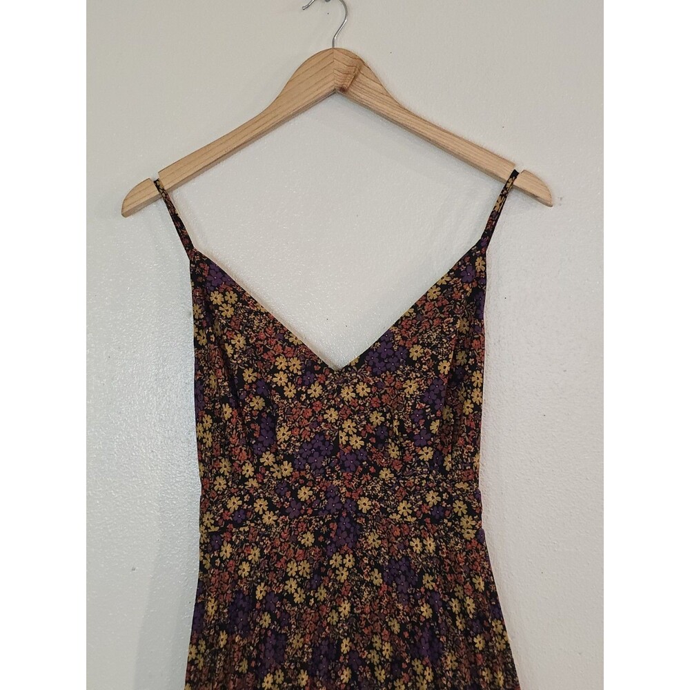 Jessica Simpson Floral Maxi Dress Boho Pleated Strappy Festival Size Large - Picture 4 of 12